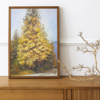 fall tree print mockup