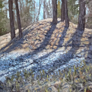 Trees on a Hill Oil Painting