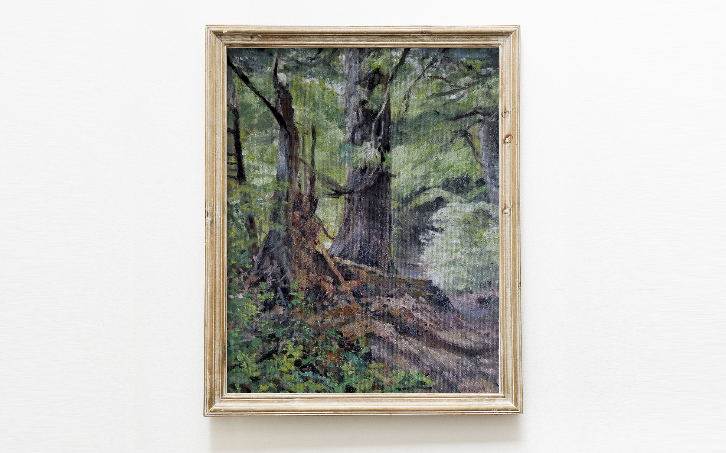 deep forest oil painting art print